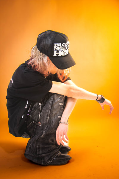 Black Trucker Cap